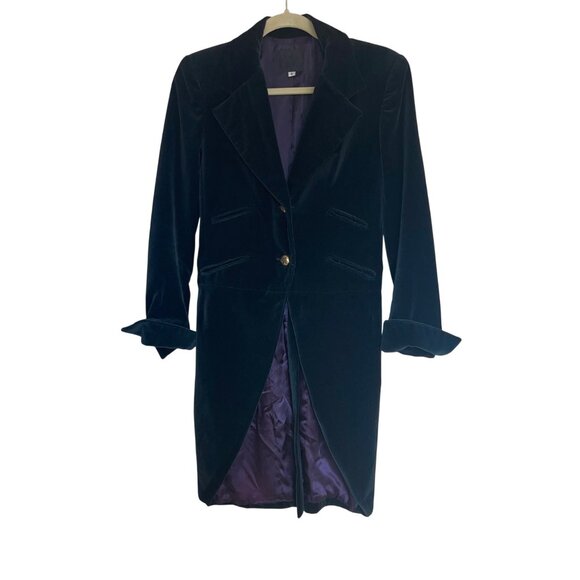 Anna Sui Vintage1990s Womens Waistcoat Size Small Black Velvet Victorian - Picture 11 of 11